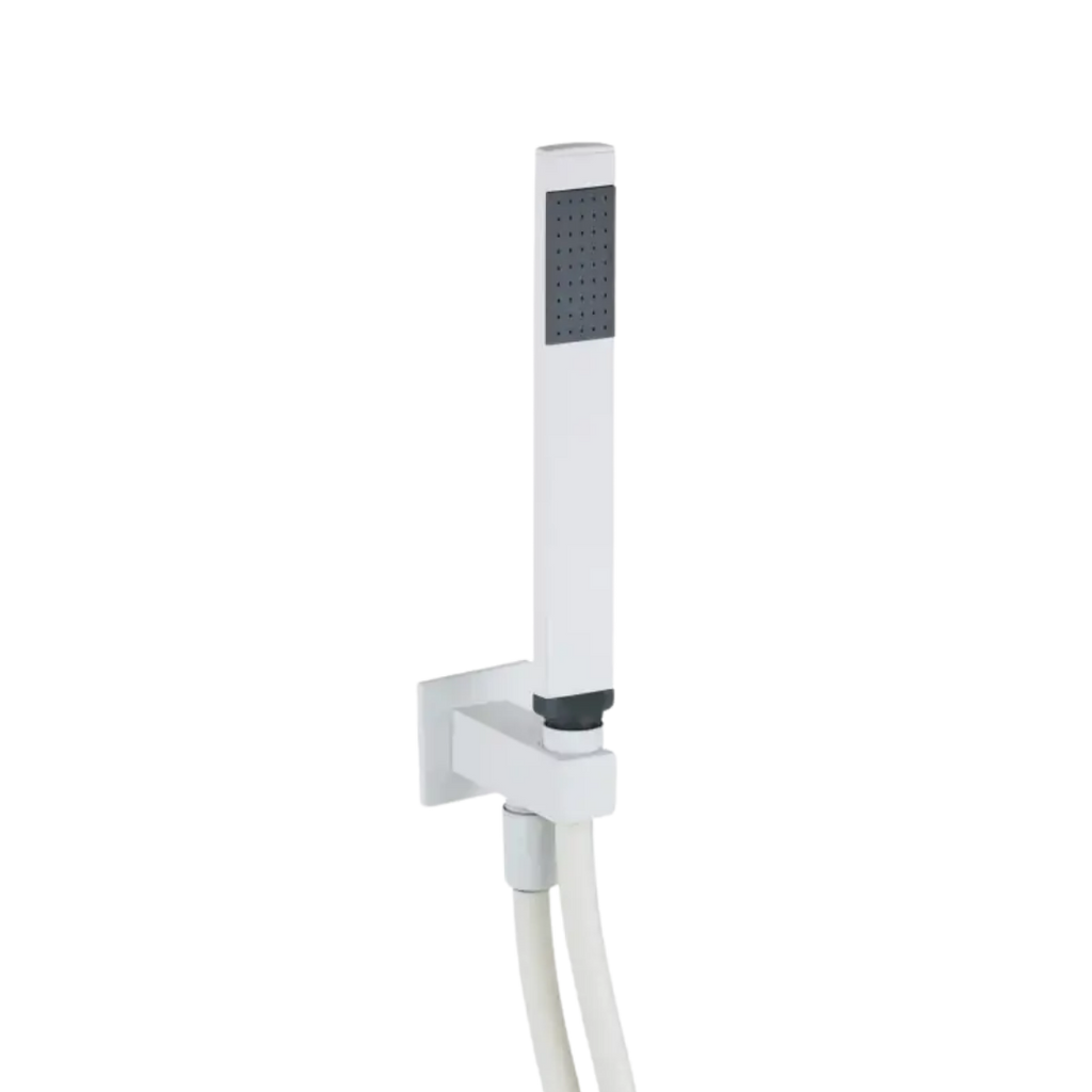 Paffoni ZDUP095BO – Ensemble douchette avec sortie d'eau encastrée Blanc Mat