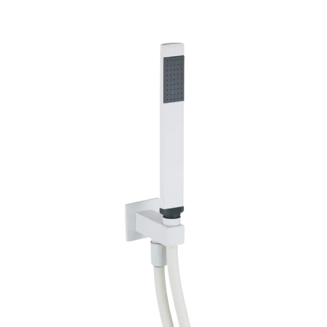 Paffoni ZDUP095BO – Ensemble douchette avec sortie d'eau encastrée Blanc Mat