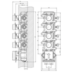 Gessi 43107 – Corps d'encastrement pour mitigeur thermostatique 4 sorties – Haute cap