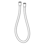 Hansa 4446030033 – Flexible de douche 175 cm Noir Mat anti-torsion