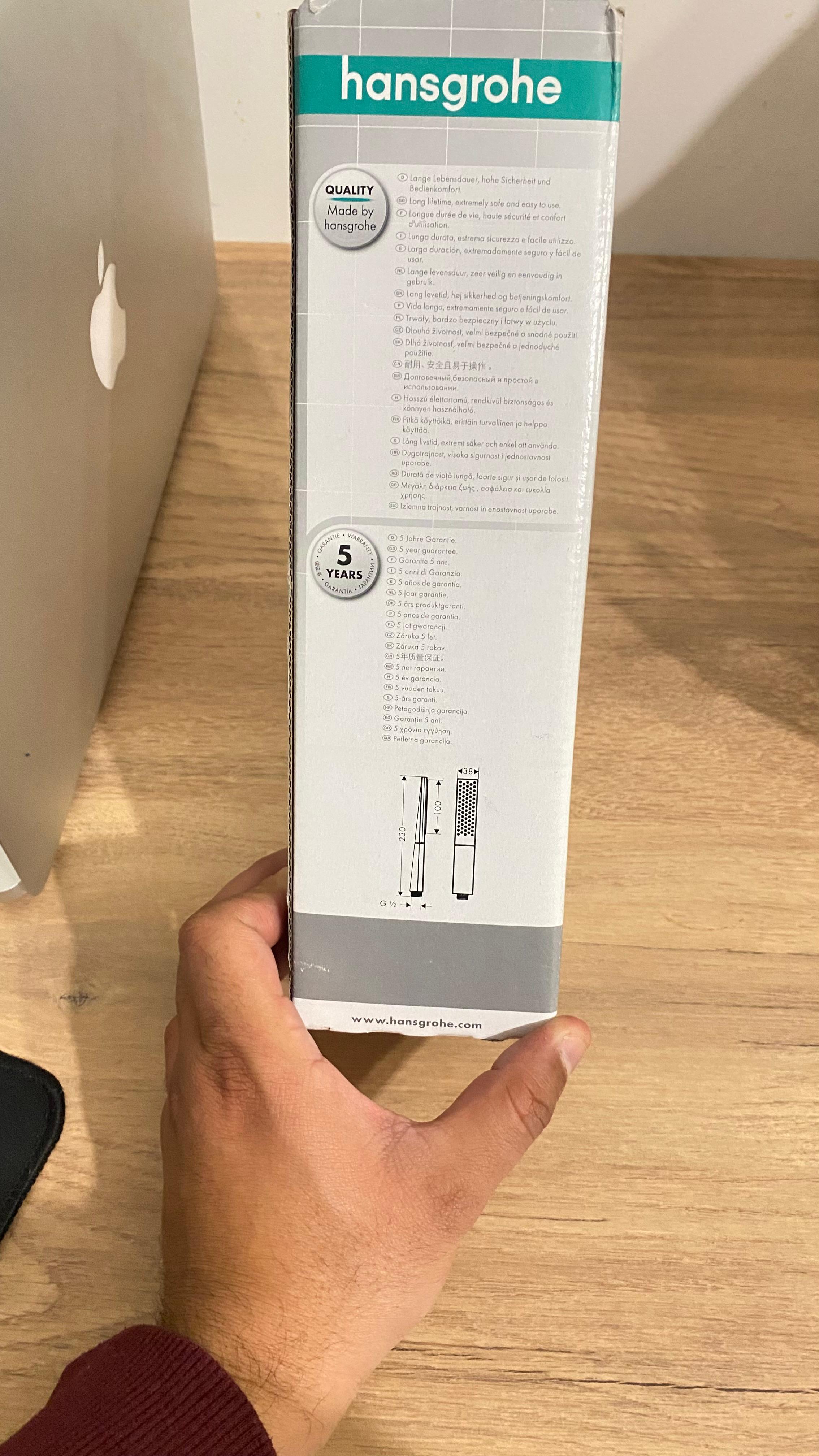 Hansgrohe Rainfinity — Douchette à main 100 PowderRain — Réf. 26866000 — Chrome