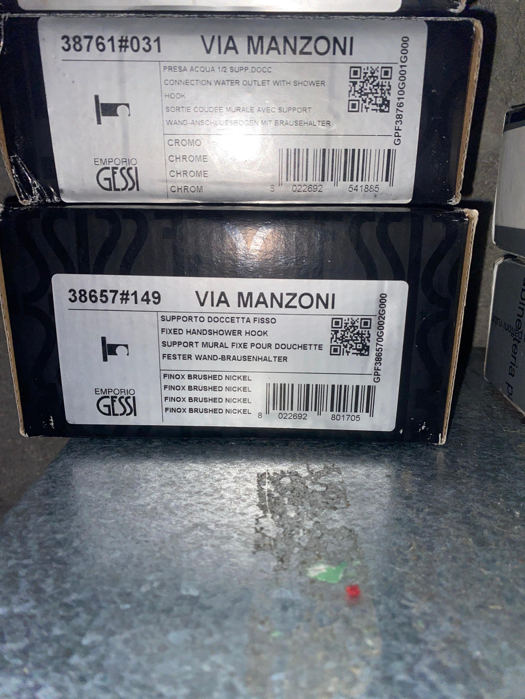 Gessi Emporio Via Manzoni 38657149 S – Support mural fixe pour douchette – Finox