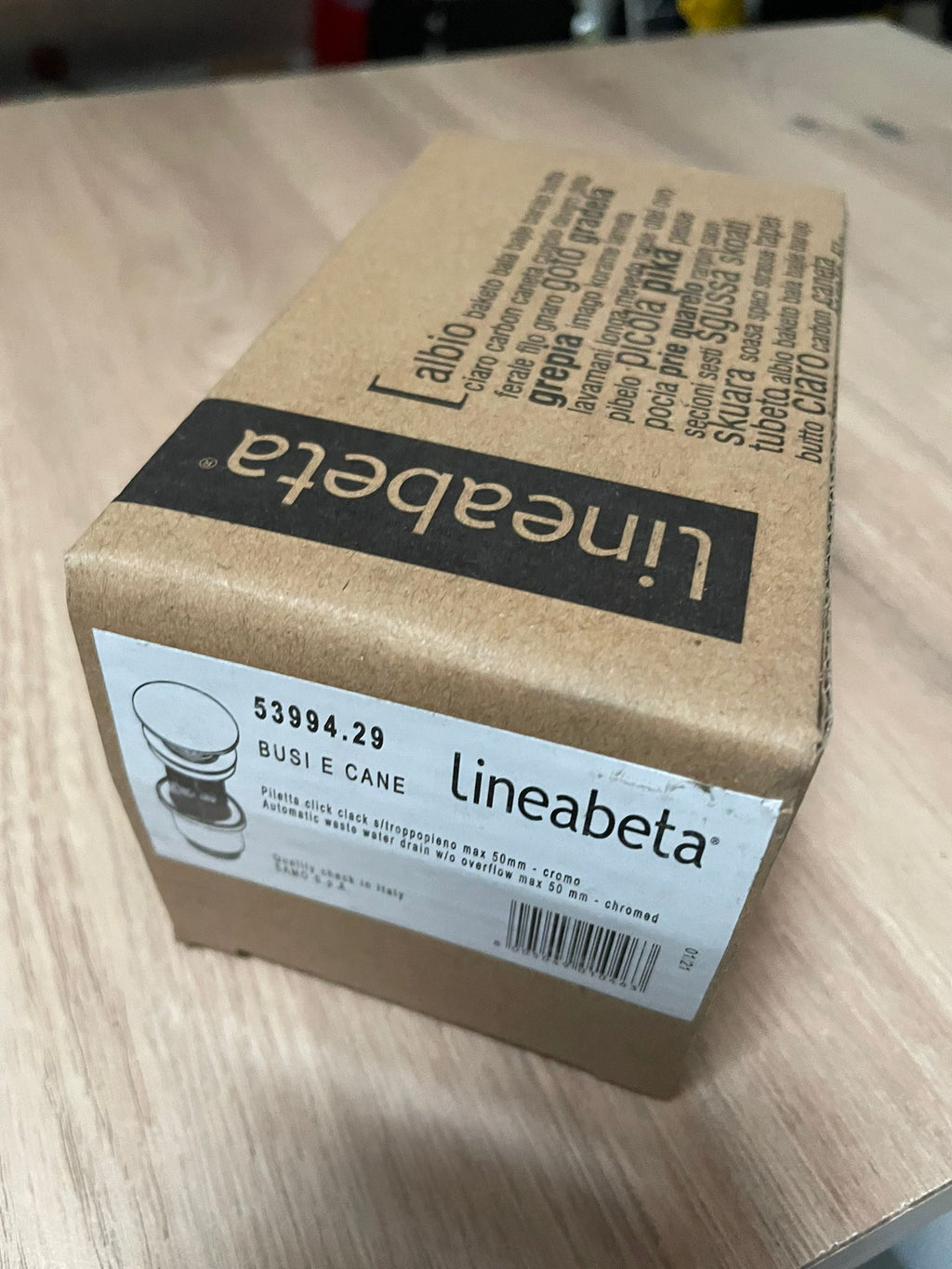 Lineabeta Busi & Cane – Piletta automatique click sans trop-plein – Réf. 53994-29 – Laiton chromé