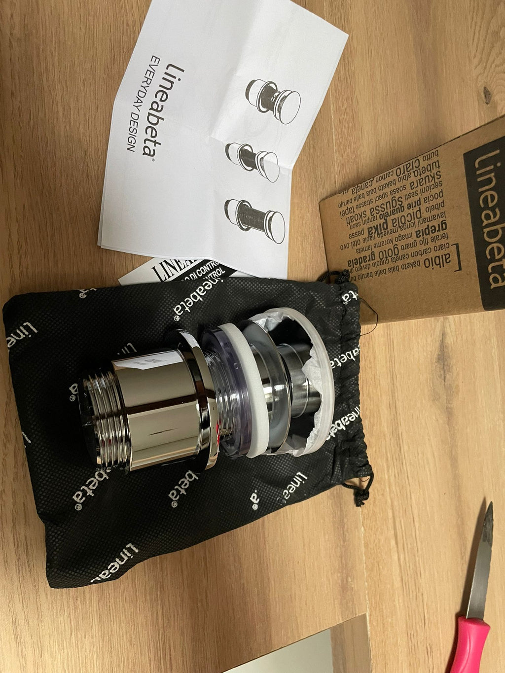 Lineabeta Busi & Cane – Piletta automatique click sans trop-plein – Réf. 53994-29 – Laiton chromé