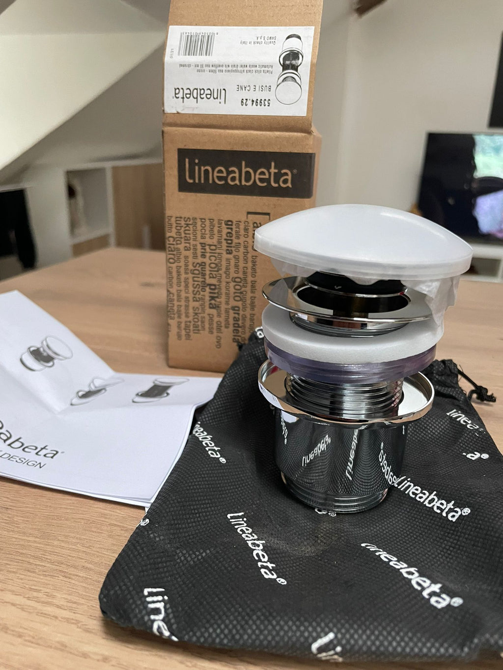 Lineabeta Busi & Cane – Piletta automatique click sans trop-plein – Réf. 53994-29 – Laiton chromé