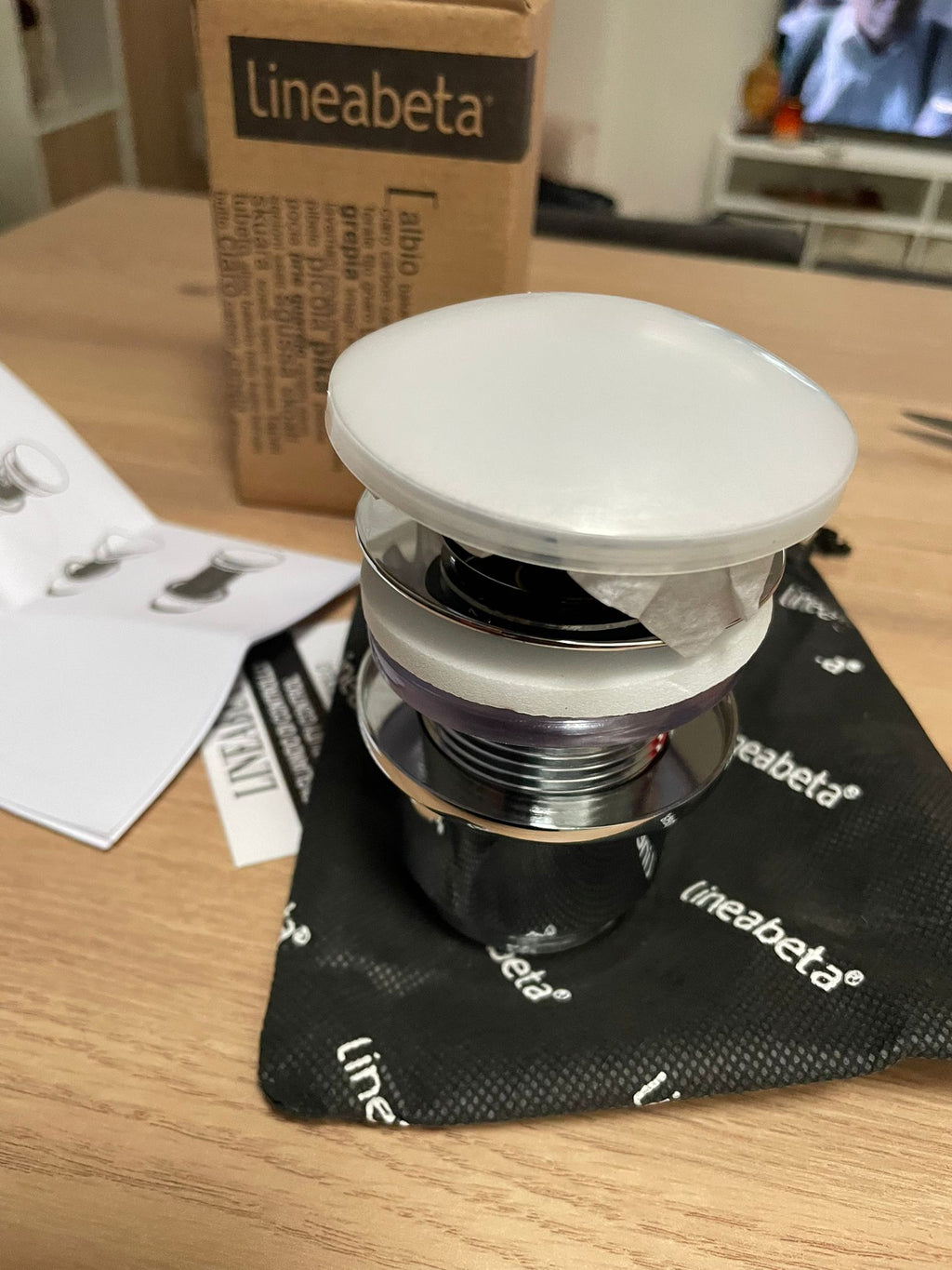 Lineabeta Busi & Cane – Piletta automatique click sans trop-plein – Réf. 53994-29 – Laiton chromé