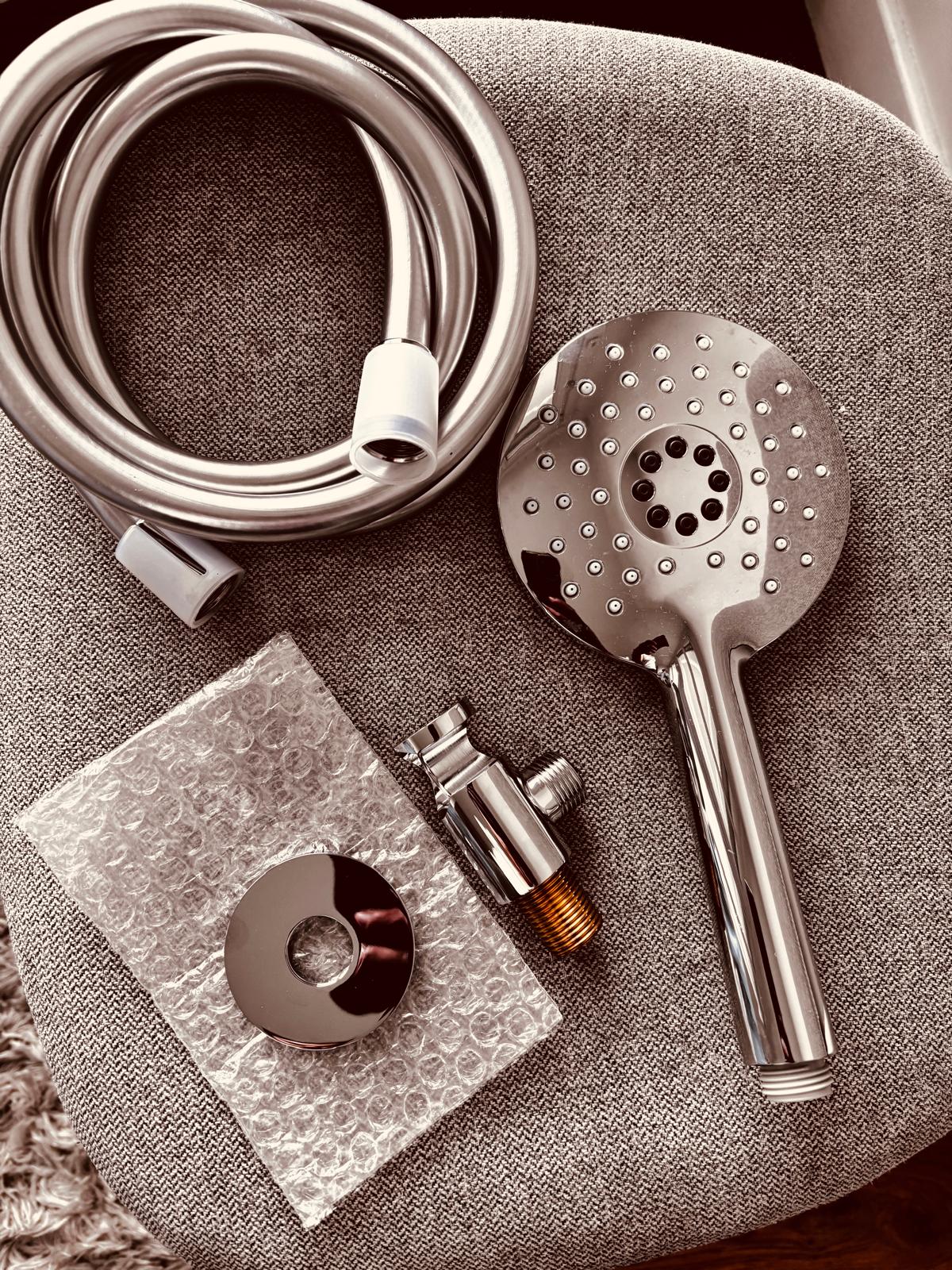 PROCASA / Water Evolution T1.621R.01 – Kit douchette ronde 2 jets avec raccord mural intégré – Chrome