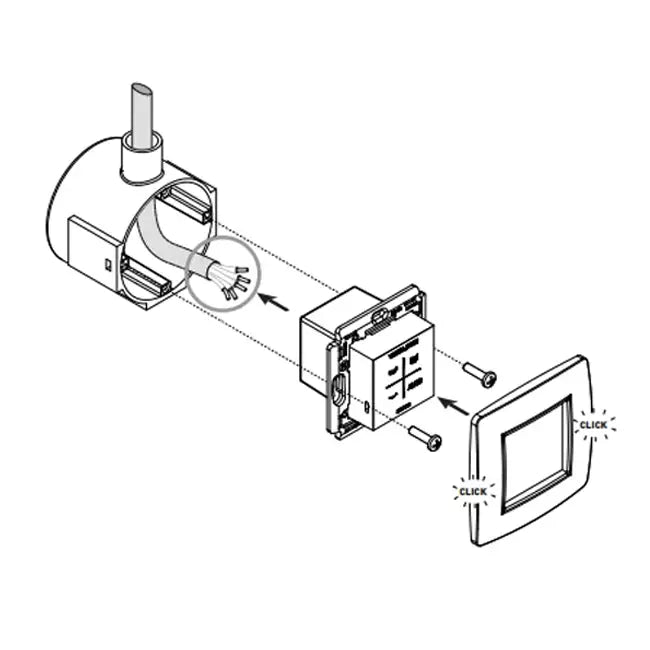 Lot 40 Interrupteurs de commande Duco RF câblés – 230 V – Noir – EAN 5425037155335