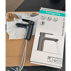 Hansgrohe Vernis Blend 100 CoolStart Noir Mat – Mitigeur lavabo avec tirette et vidage – Réf. 71551670