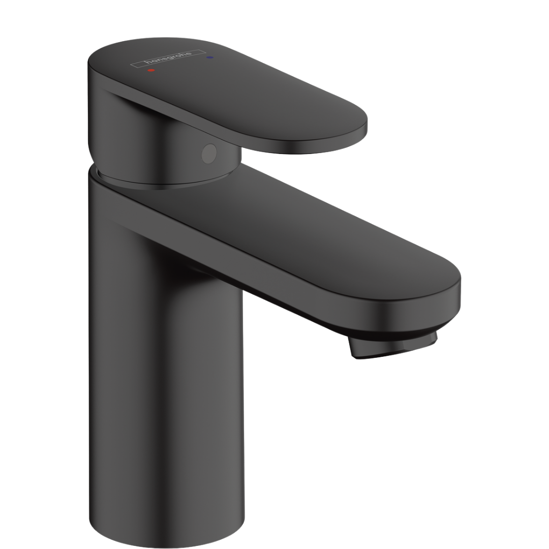 Hansgrohe Vernis Blend 100 CoolStart Noir Mat – Mitigeur lavabo avec tirette et vidage – Réf. 71551670